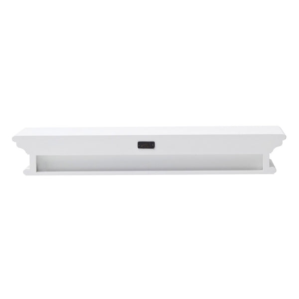 HomeRoots 32" Classic White Floating Wall Shelf – Timeless Decor Solution for Stylish Storage and Display 397788