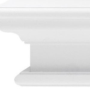 HomeRoots 47" Classic White XL Floating Wall Shelf – Elegant Display for Decor, Books & Kitchenware Storage Solutions 397789