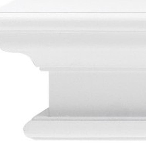HomeRoots 47" Classic White XL Floating Wall Shelf – Elegant Display for Decor, Books & Kitchenware Storage Solutions 397789