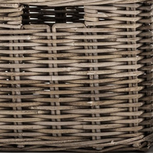 HomeRoots Classic White Bench and Basket Set - Handcrafted Mahogany Storage Solution for Elegant Interiors 397794