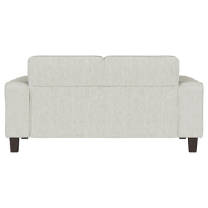 English Elm Xana Corduroy Tufted Loveseat with Tapered Wood Legs for Modern Living Rooms B062S01480