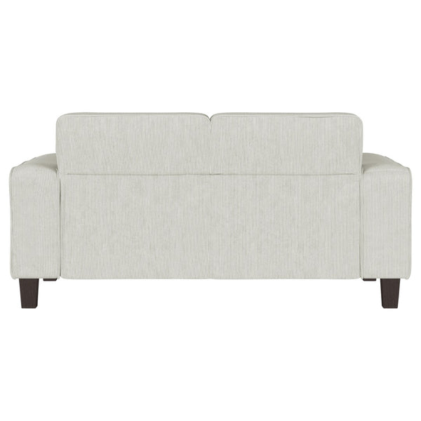 English Elm Xana Corduroy Tufted Loveseat with Tapered Wood Legs for Modern Living Rooms B062S01480