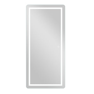 Homeroots Petite Led Strip Rounded Rectangle Wall Mirror  Glass 397806