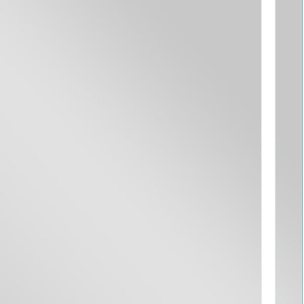 Homeroots Petite Led Strip Rounded Rectangle Wall Mirror  Glass 397806