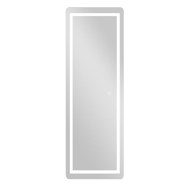 Homeroots Led Strip Rounded Rectangle Wall Mirror  Glass 397807