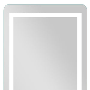 Homeroots Led Strip Rounded Rectangle Wall Mirror  Glass 397807