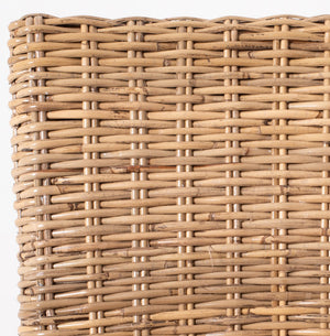 Homeroots Set Of Two Cream And Natural Rattan Dining Arm Chairs  Rattan 397820