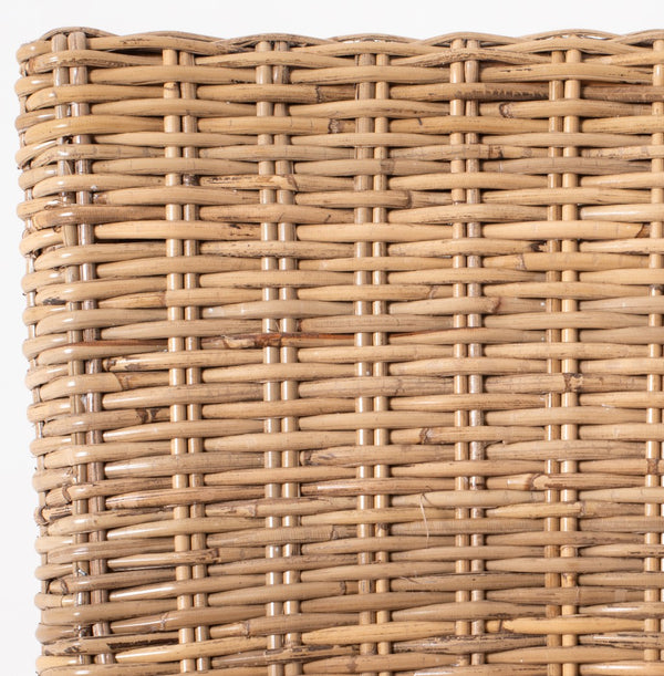 Homeroots Set Of Two Cream And Natural Rattan Dining Arm Chairs  Rattan 397820