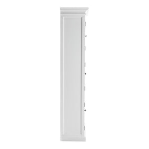HomeRoots 35" White Solid Wood Frame Accent Cabinet with 6 Adjustable Shelves for Versatile Home Storage Solutions 397839