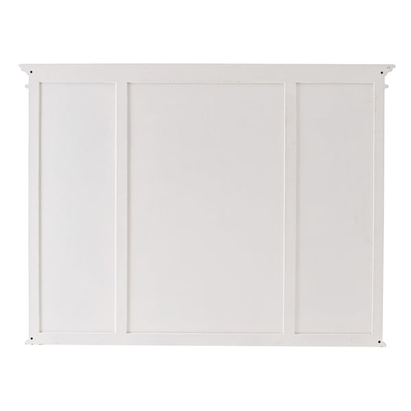 Homeroots 71" White Dining Hutch With Twelve Shelves And Three Drawers  Mahogany,Mdf & Antique Brass Hardware 397842