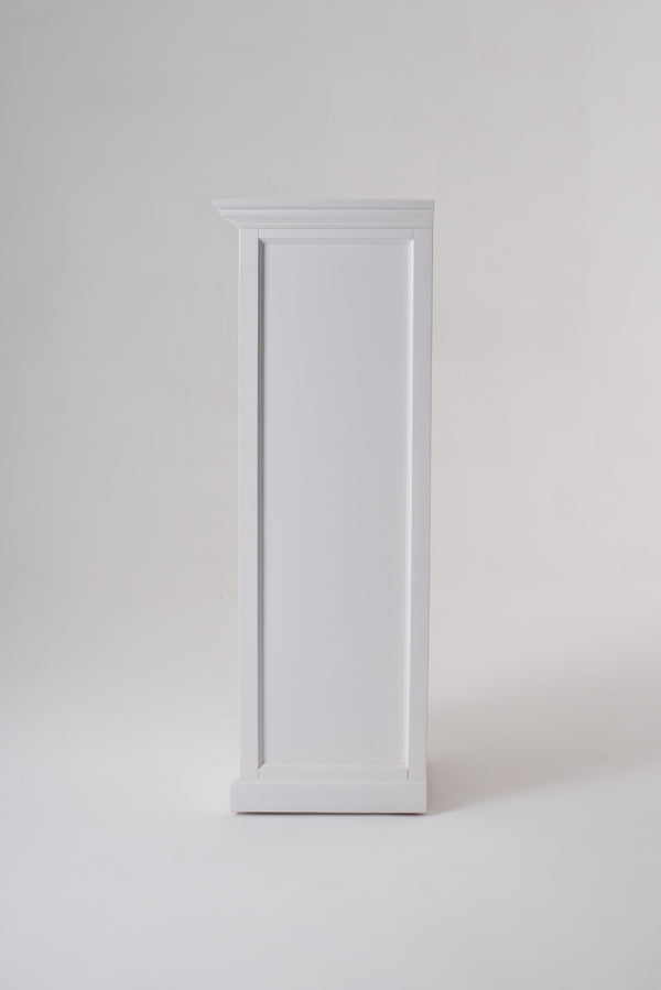 Homeroots 52" White Two Drawer Storage Cabinet With Baskets  Mahogany,Kubu Rattan & Antique Brass Hardware 397848