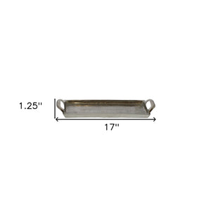 Homeroots Bronze Narrow Rectangular Tray   397857