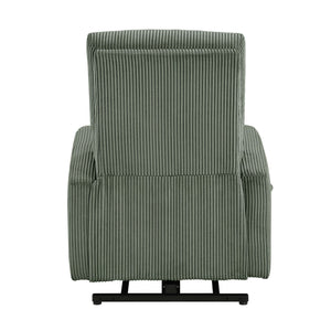 English Elm Contemporary Power Lift Chair Recliner with Plush Corduroy, Foam-Over-Coil Support & Side Pocket Green 31 L x 29 W x 24 H B011P395831