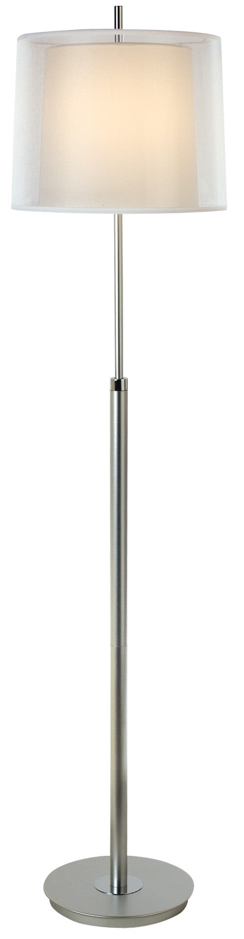 HomeRoots 62" Elegant Floor Lamp with Dimmable White Fabric Shade - Perfect for Living Rooms & Bedrooms 397920