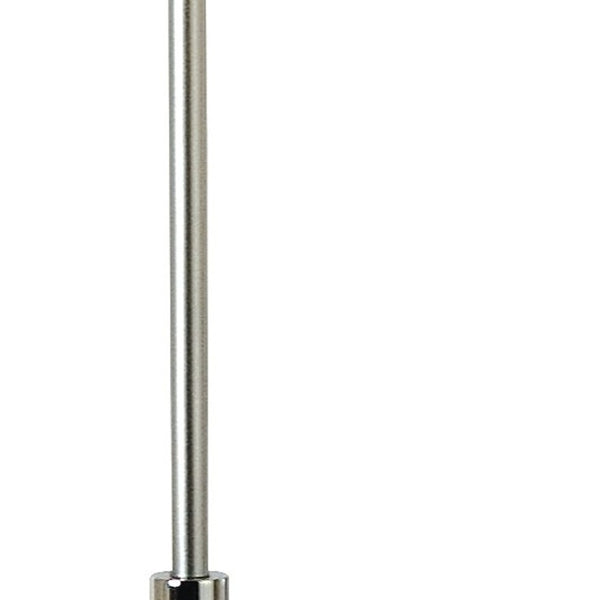 HomeRoots 62" Elegant Floor Lamp with Dimmable White Fabric Shade - Perfect for Living Rooms & Bedrooms 397920