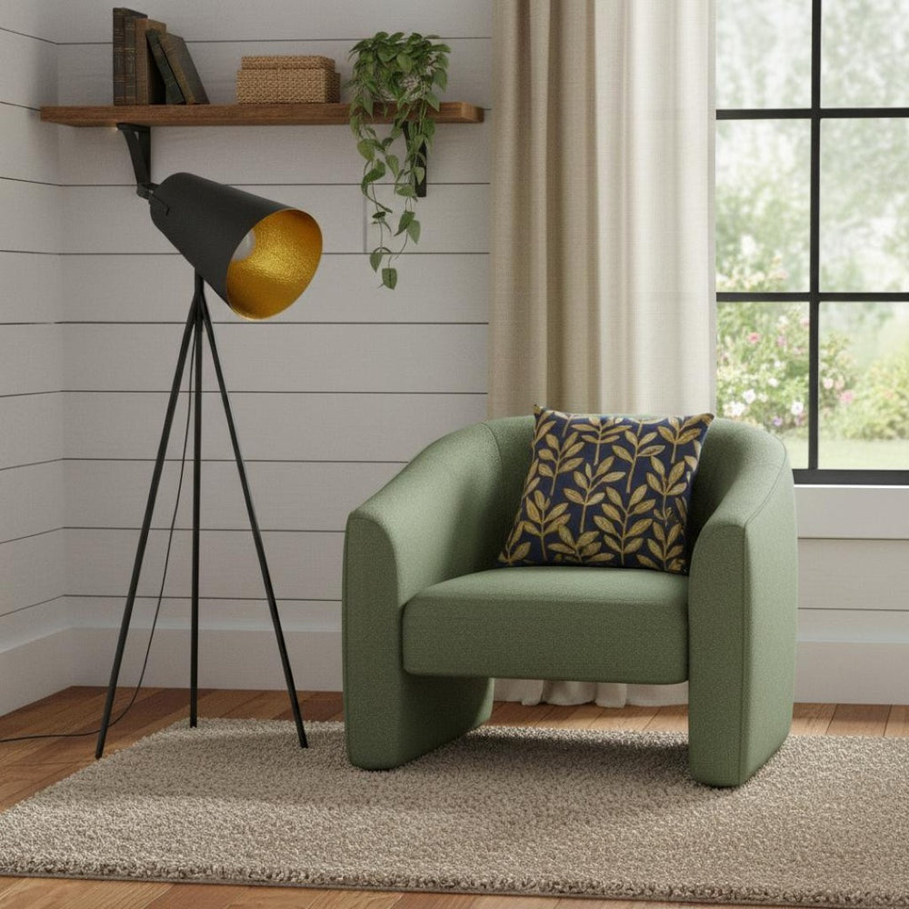 HomeRoots 61" Tripod Floor Lamp with Gray Cone Shade – Modern Industrial Design & Dimmable Lighting for Any Room 397933