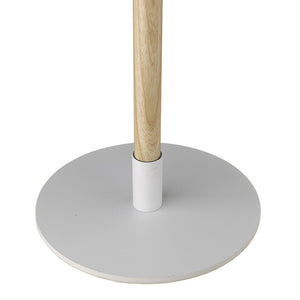 HomeRoots 55" Elegant Brown and White Adjustable Floor Lamp for Reading, Dimming, and Modern Decor Styles 397940