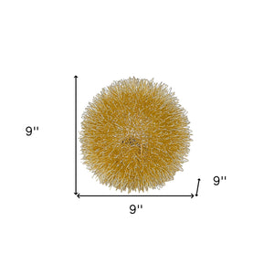 Homeroots Gold Metal Sunburst Accent Wall Lamp   397952