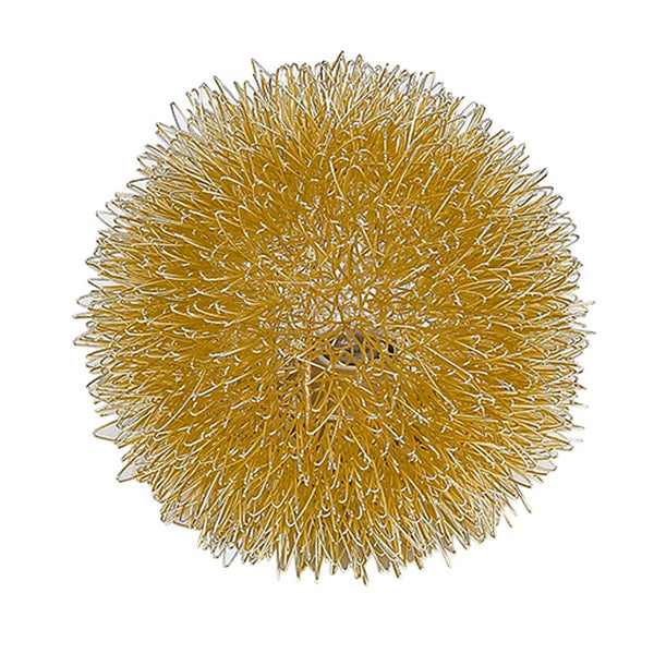 Homeroots Gold Metal Sunburst Accent Wall Lamp   397952