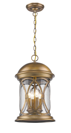 Homeroots Lincoln 4-light Antique Brass Hanging Light   397955