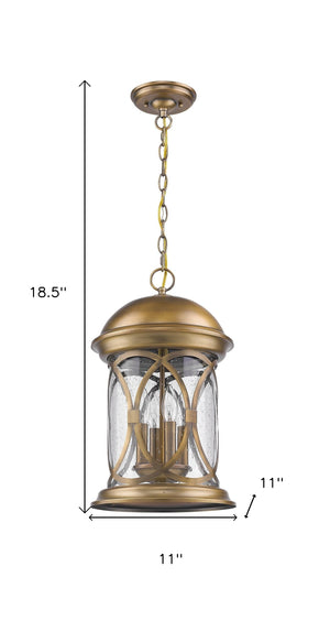 Homeroots Lincoln 4-light Antique Brass Hanging Light   397955