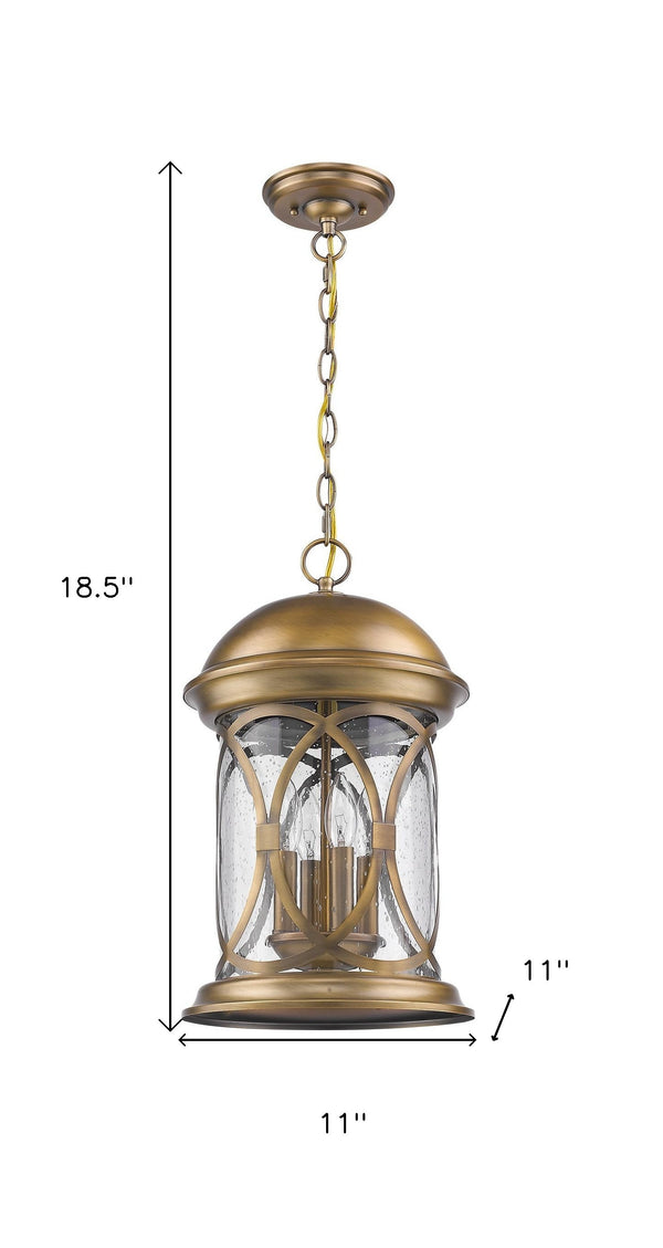 Homeroots Lincoln 4-light Antique Brass Hanging Light   397955