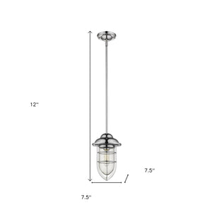 Homeroots Silver Teardrop Shape Pendant Light   397958