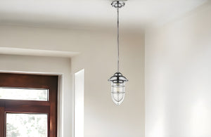 Homeroots Silver Teardrop Shape Pendant Light   397958