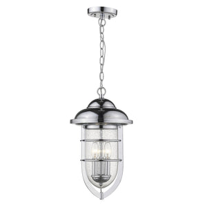 Homeroots Dylan 3-light Chrome Hanging Lantern   397960