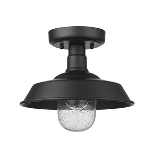 Homeroots Matte Black Shallow Plate Adjustable Pendant Light   397963