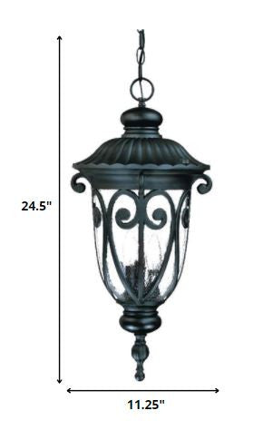 Homeroots Naples 3-light Matte Black Hanging Light   397970