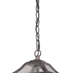 Homeroots Matte Black Birdhouse Shape Outdoor Hanging Light   397979