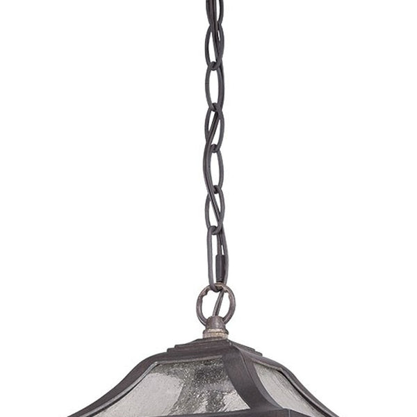 Homeroots Matte Black Birdhouse Shape Outdoor Hanging Light   397979