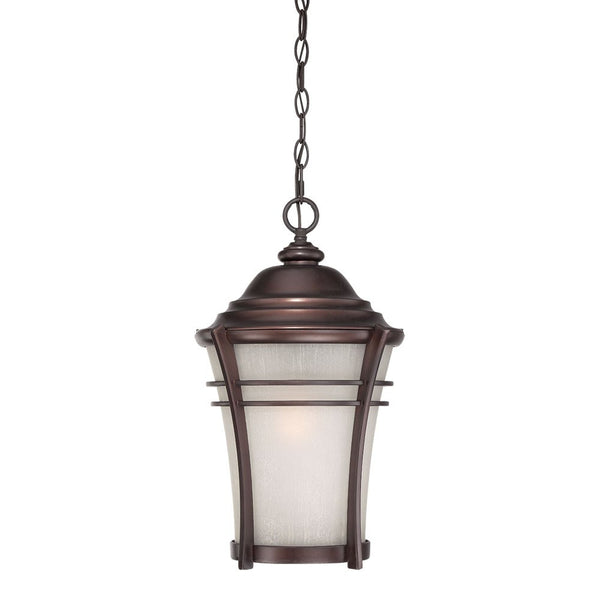 Homeroots Frosted Glass Bronze Lantern Hanging Light   397985