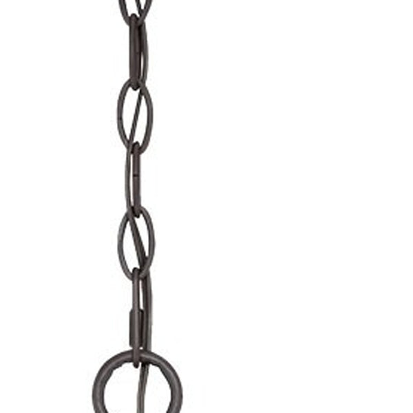 Homeroots Frosted Glass Bronze Lantern Hanging Light   397985