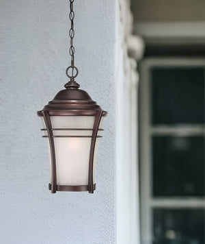 Homeroots Frosted Glass Bronze Lantern Hanging Light   397985