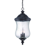 Homeroots Xl Three Light Matte Black Urn Shaped Hanging Light   397987