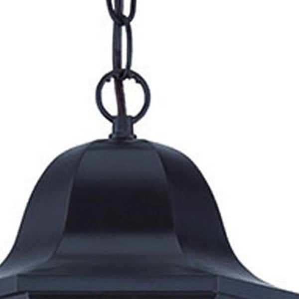 Antique Bronze Geometric Pendant Light with Glass Panels for Entryway or Dining