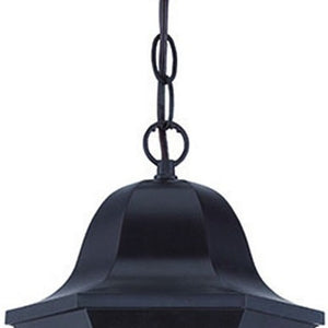 Homeroots Antique Bronze Geometric Glass Hanging Light   397989