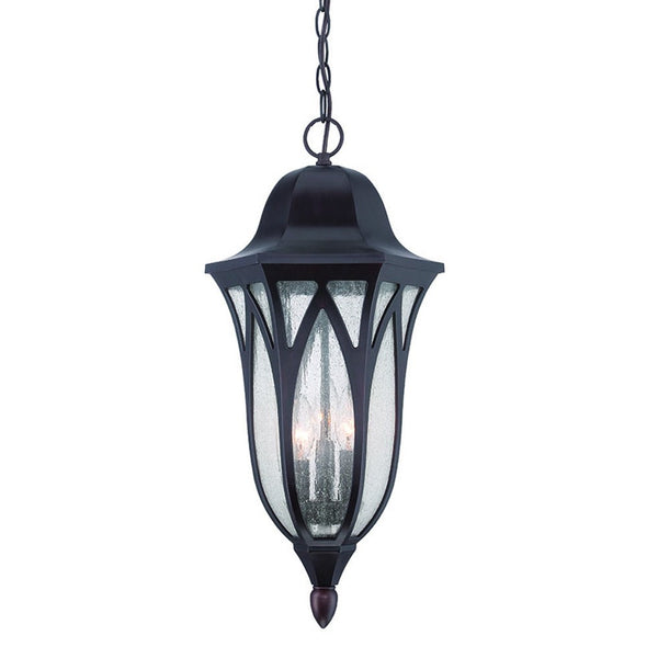 Homeroots Xl Antique Bronze Geometric Glass Hanging Light   397991