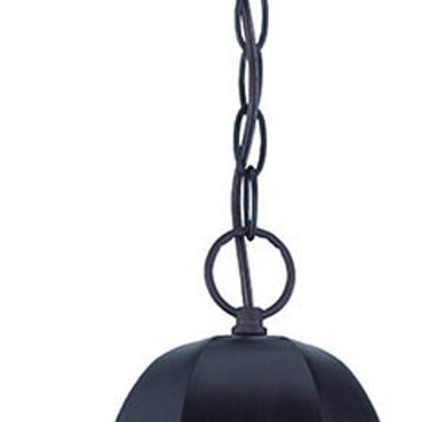 Homeroots Xl Antique Bronze Geometric Glass Hanging Light   397991