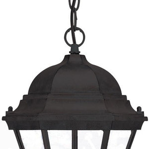 Three Bulb Matte Black Carousel Pendant Fixture for Entryway or Dining Room