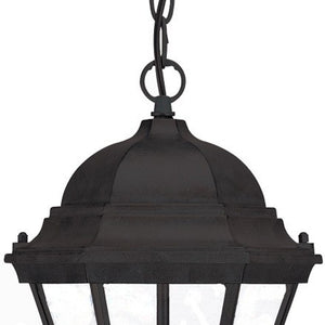 Homeroots Three Light Matte Black Carousel Lantern Hanging Light   397995