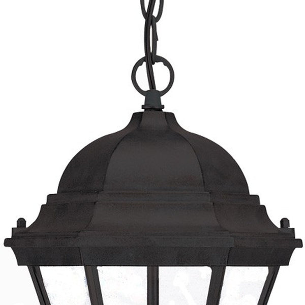 Homeroots Three Light Matte Black Carousel Lantern Hanging Light   397995