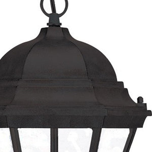 Homeroots Three Light Matte Black Carousel Lantern Hanging Light   397995