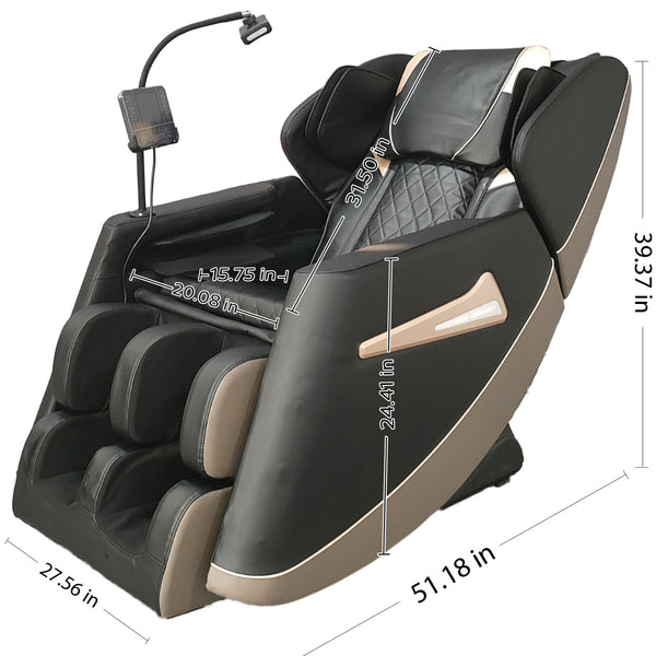 English Elm Massage Chair Recliner - Zero Gravity Full Body Air Pressure Therapy For Ultimate Relaxation & Comfort W1875P300911