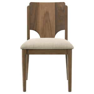 English Elm Crispin 7 Piece Rectangular Dining Set with Ivory Upholstered Chairs for Six B062S01723