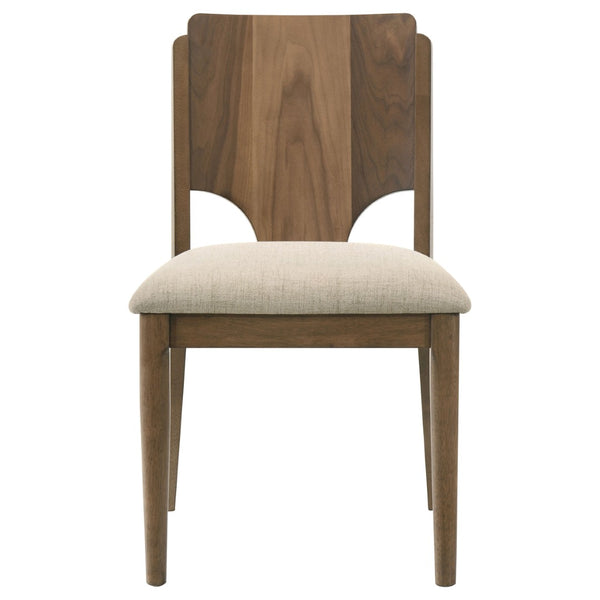 English Elm Crispin 7 Piece Rectangular Dining Set with Ivory Upholstered Chairs for Six B062S01723