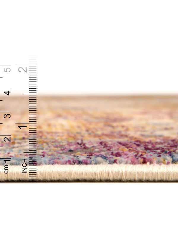 Unique Loom Deepa Frontier Machine Made Abstract Rug Multi, Blue/Ivory/Navy Blue/Red/Yellow/Pink/Gray 2' 6" x 12' 2"