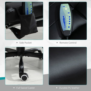 English Elm Vinsetto High-Back 7-Motor Vibrating Massage Executive Chair with Footrest, Lumbar Support, Recline W2225P173837